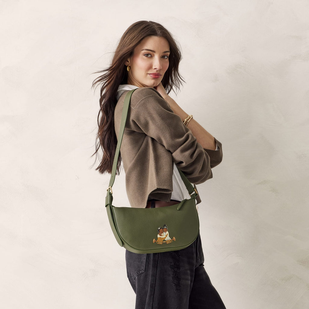 Disney Springbrook Sling Crossbody-Tiana on Bronze Green-Image 3-Vera Bradley