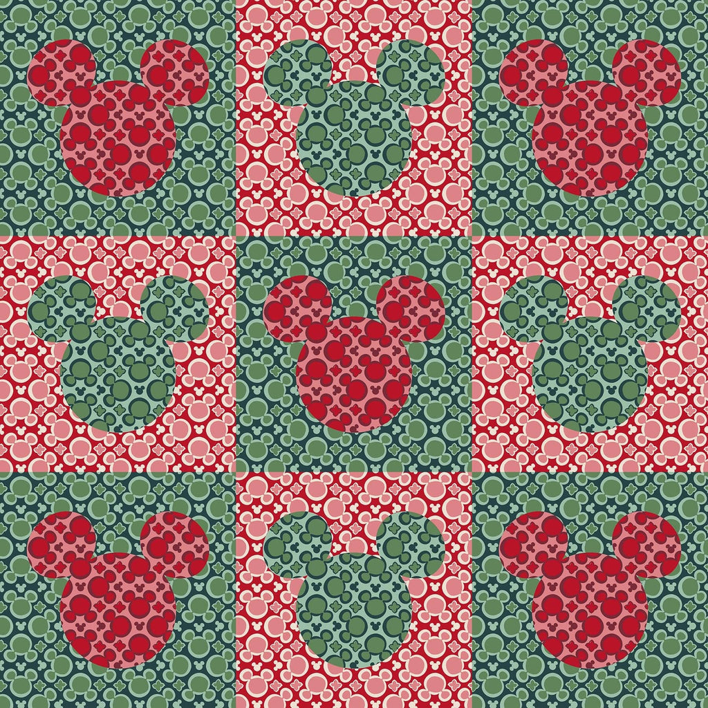 Disney Plush Throw Blanket-Mickey Mouse Kaleidoscope Holiday-Image 3-Vera Bradley
