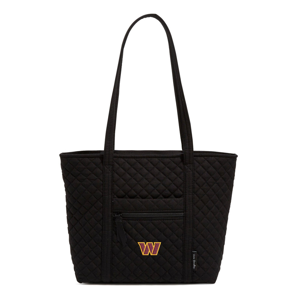 Small Vera Tote-Black with Washington Commanders-Image 1-Vera Bradley
