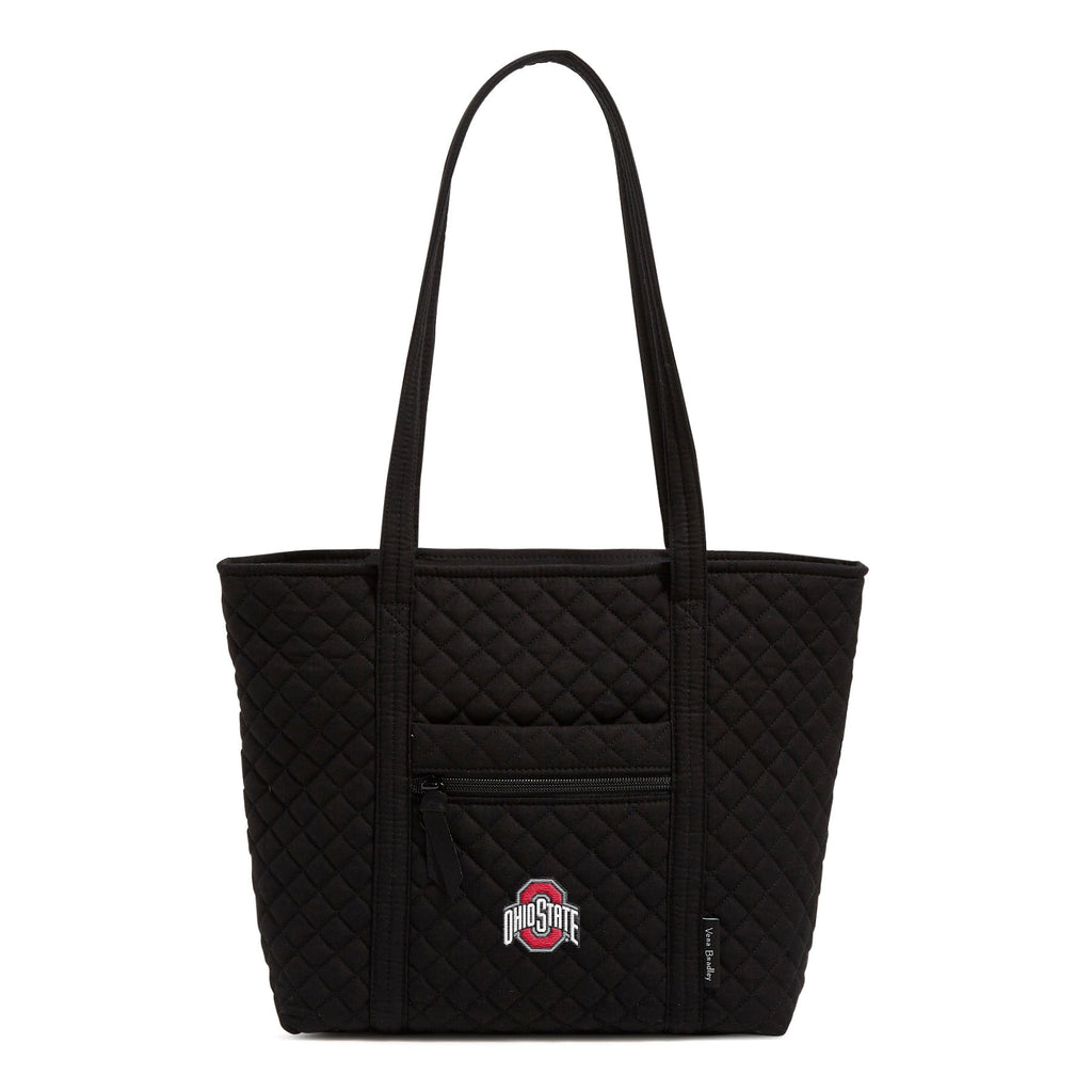 Small Vera Tote-Black with The Ohio State University-Image 1-Vera Bradley
