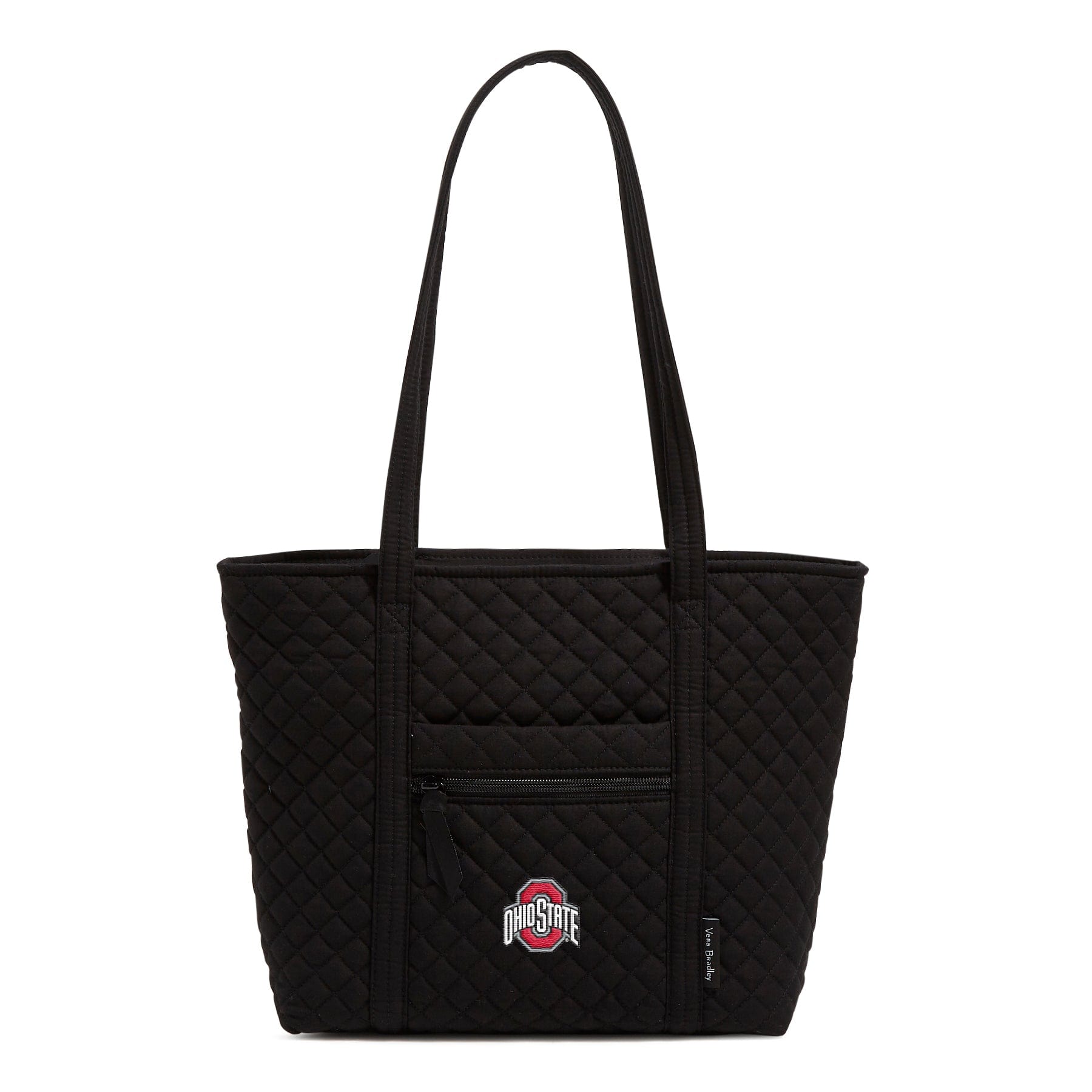 Small Vera Tote-Black with The Ohio State University-Image 1-Vera Bradley