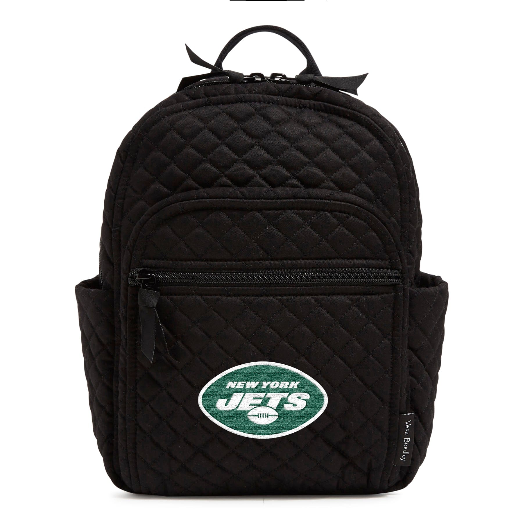 Small Backpack-Black with New York Jets-Image 1-Vera Bradley