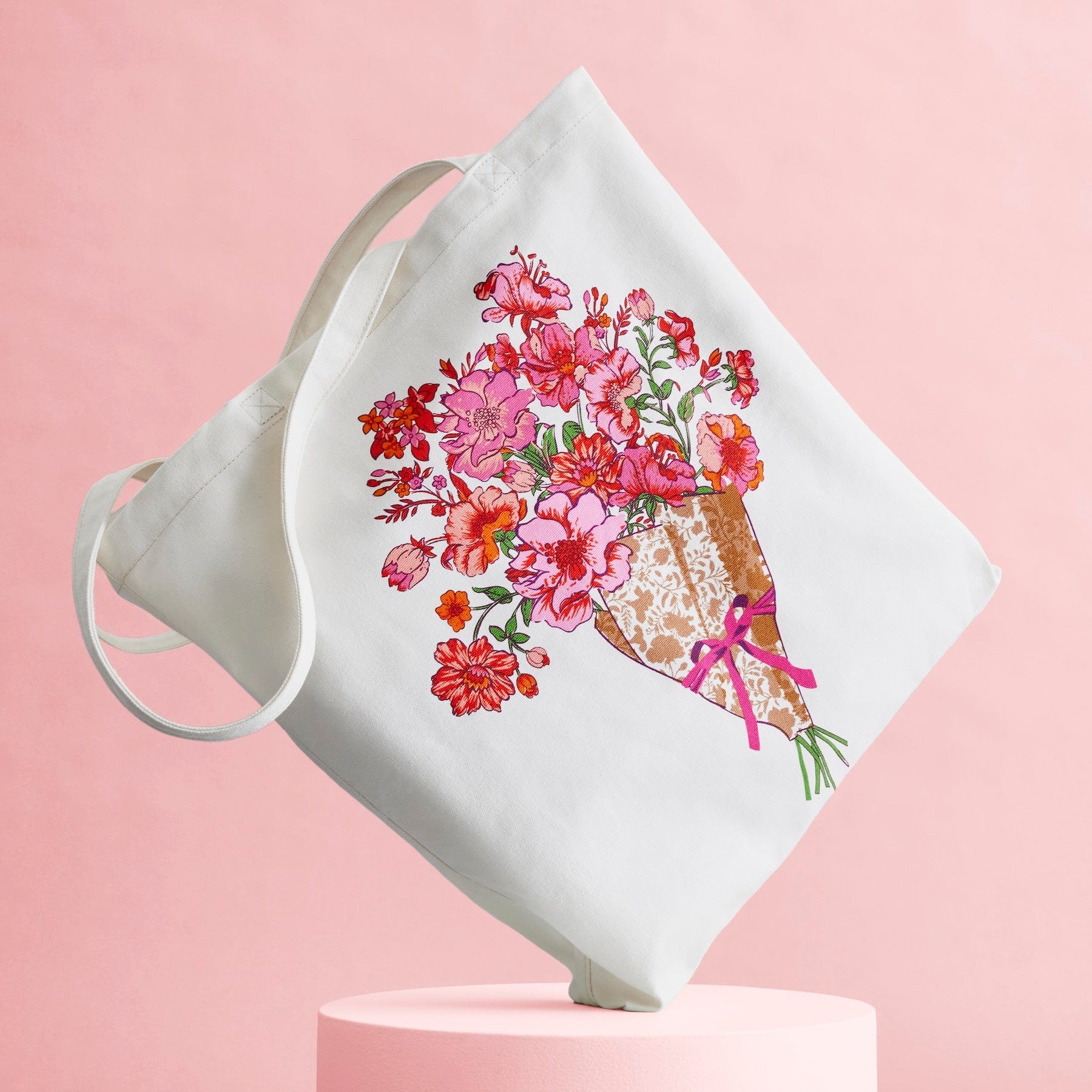 Vera Bradley Foundation Woodlark Tote-Flourishing Garden Bouquet-Image 2-Vera Bradley