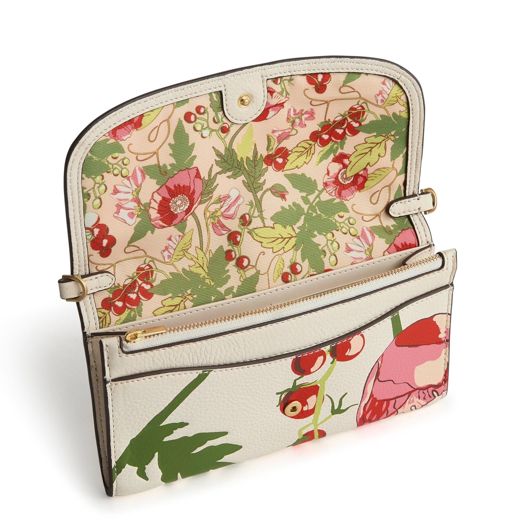 Wildwood Wallet Crossbody-Meadow Bouquet Cottage Cream-Image 3-Vera Bradley