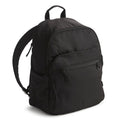 Black backpack on a white background