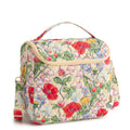 Floral-patterned bag on a white background